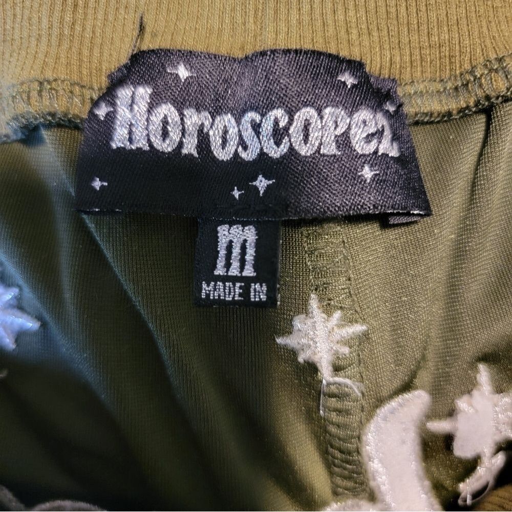 Libra Zodiac Dolls Kill Horoscope Heavenly Scales Velour Green Sweat Lounge Pant - Picture 7 of 8